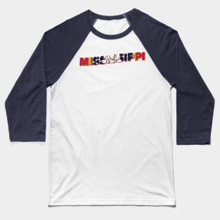 Mississippi vintage style retro souvenir Baseball T-Shirt